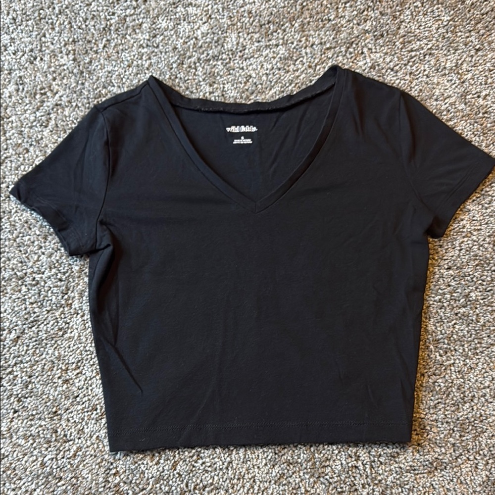 Wild Fable Black Crop Top